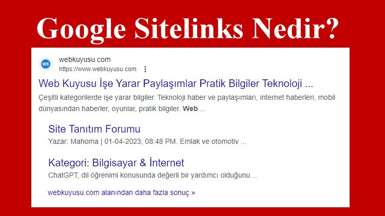 google sitelinks nedir