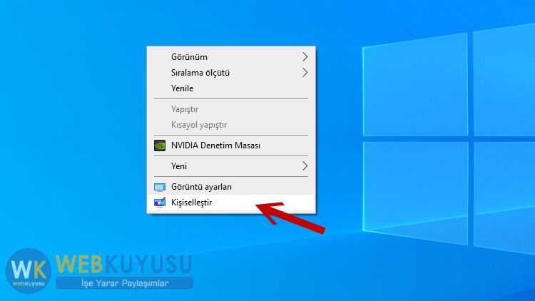 windows 10 masaüstü bilgisayarım simgesi