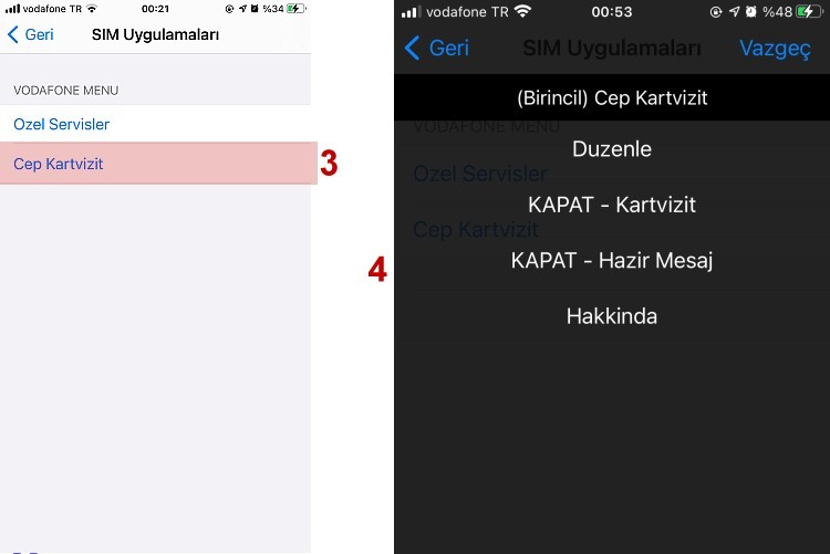 vodafone teklif reklamı kapatma