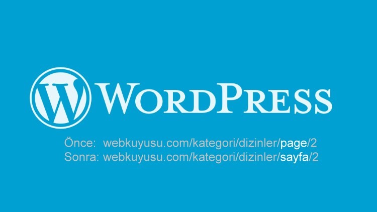 wordpress page yazısını değiştirme